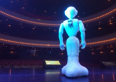 Robot on stage for an event